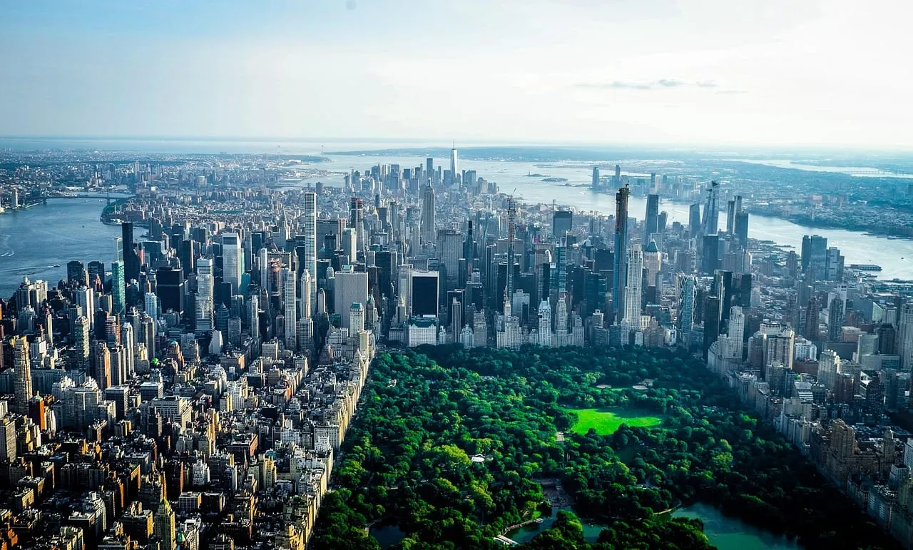 Central Park et Midtown Manhattan vus du ciel